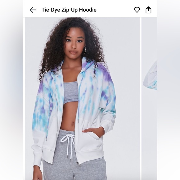 Forever 21 Tops - IN SEARCH OF: forever21 tie dye French terry hoodie